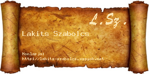 Lakits Szabolcs névjegykártya
