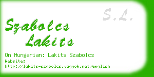 szabolcs lakits business card